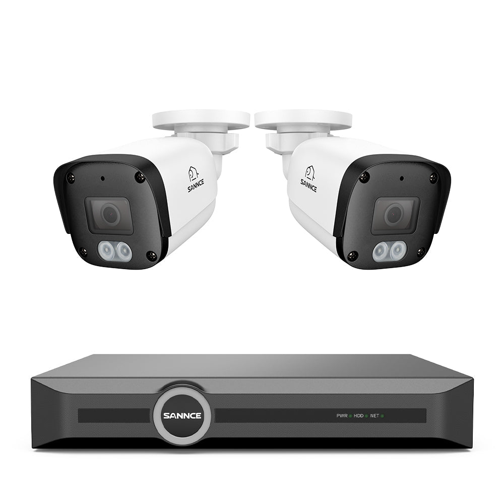 FW800 - 4K POE Security Camera System w/ Audio, AI Detection, Dual-Light Color Night Vision, IP67 Waterproof