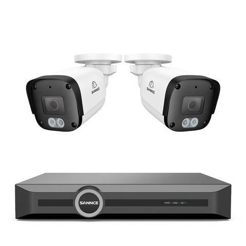 FW800 - 4K POE Security Camera System w/ Audio, AI Detection, Dual-Light Color Night Vision, IP67 Waterproof