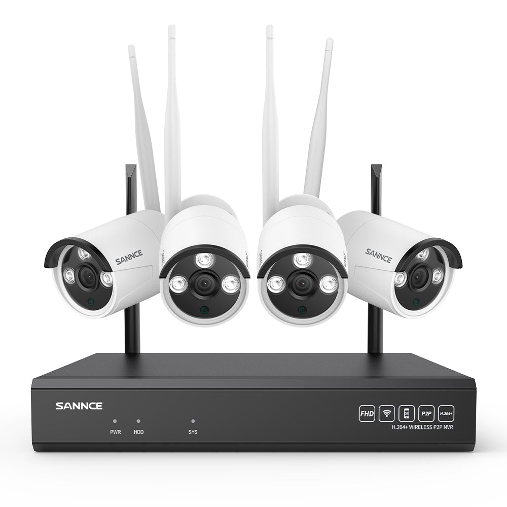 Zestaw kamer WiFi 4K SANNCE 8-kanałowy – NVR 8MP, kamery IP, dwukierunkowe audio, AI detekcja ruchu, wodoodporność IP66, obsługa Alexa