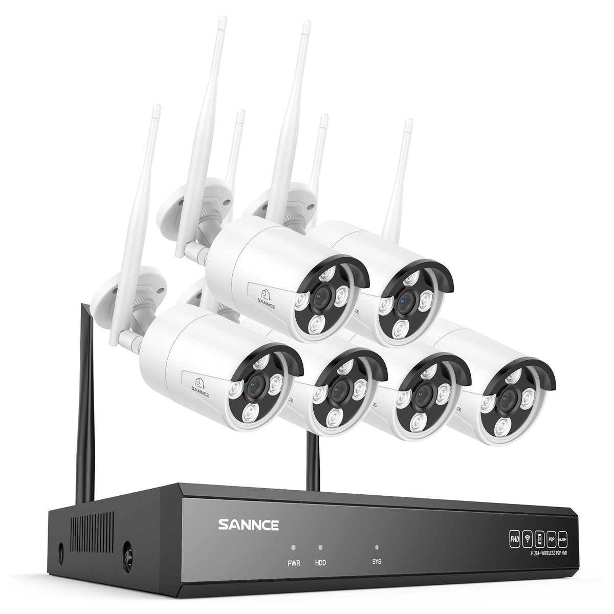 Bezprzewodowy System Monitoringu 4K 16-kanałowy SANNCE – Rejestrator NVR 8MP + Kamery WiFi IP, AI Detekcja Człowieka, Audio Dwukierunkowe, IP66, Alexa