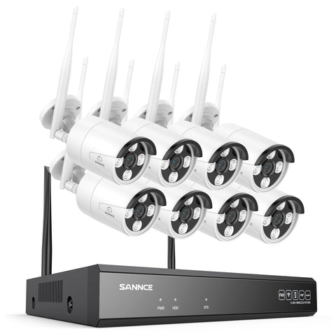 Bezprzewodowy System Monitoringu 4K 16-kanałowy SANNCE – Rejestrator NVR 8MP + Kamery WiFi IP, AI Detekcja Człowieka, Audio Dwukierunkowe, IP66, Alexa